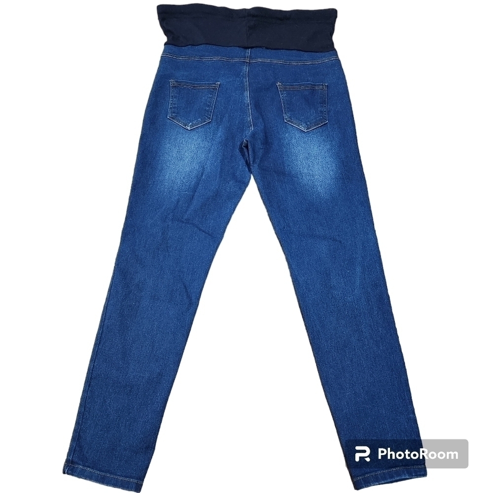 JVINI Fashion Maternity Skinny Distressed Jeans, Blue - Picture 3 of 12